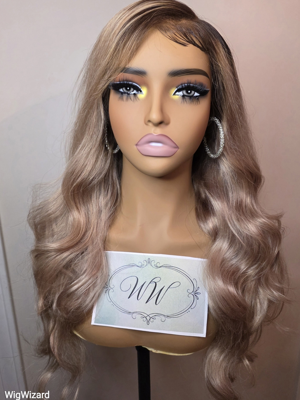 Ash Blonde Body Wave Human Hair Lace Wig